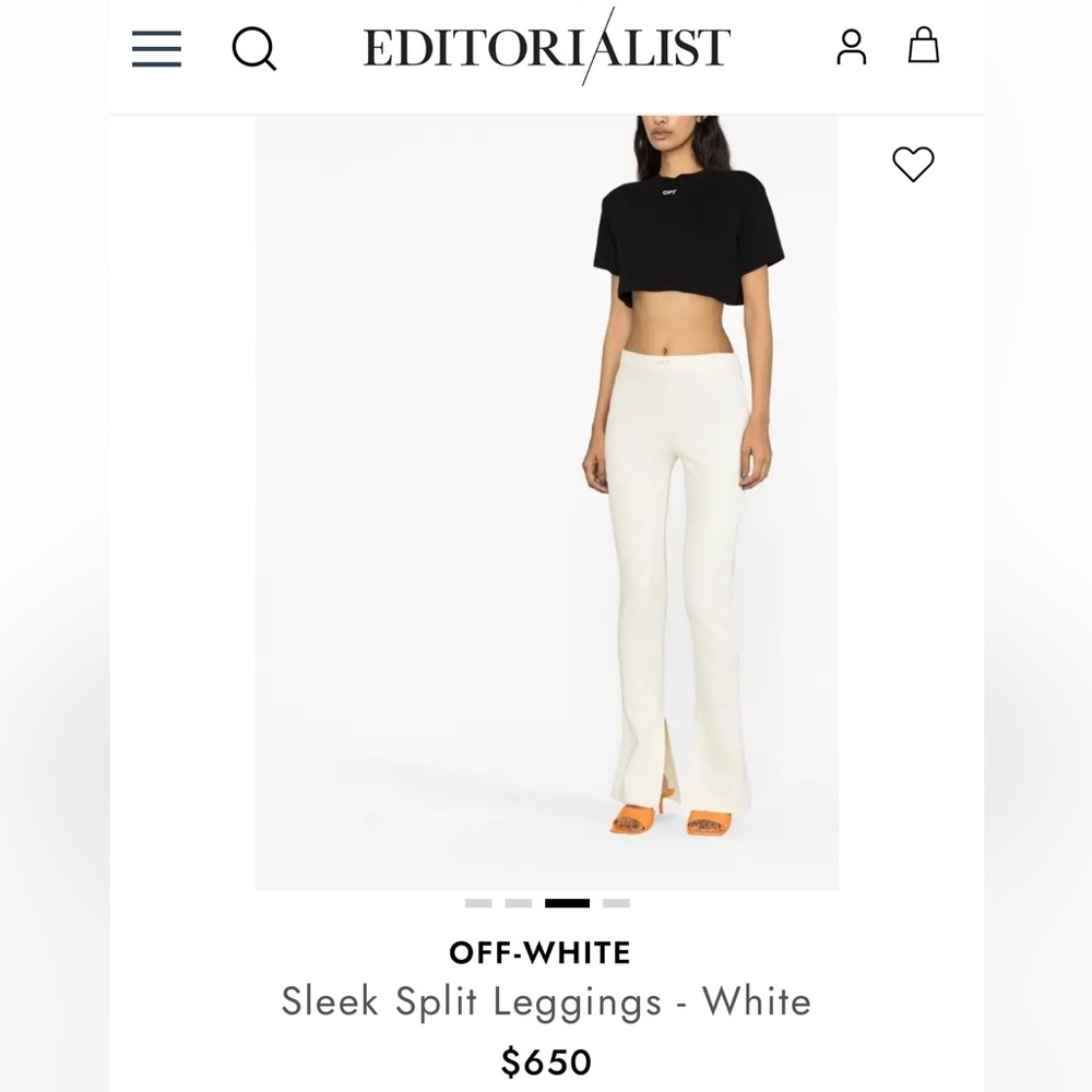 Off-White C/O Virgil Abloh Sleek Split Leggings